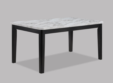 Pascal Gray Marble Faux Modern Wood And Veneers Rectangular Dining Room Set - Ella Furniture