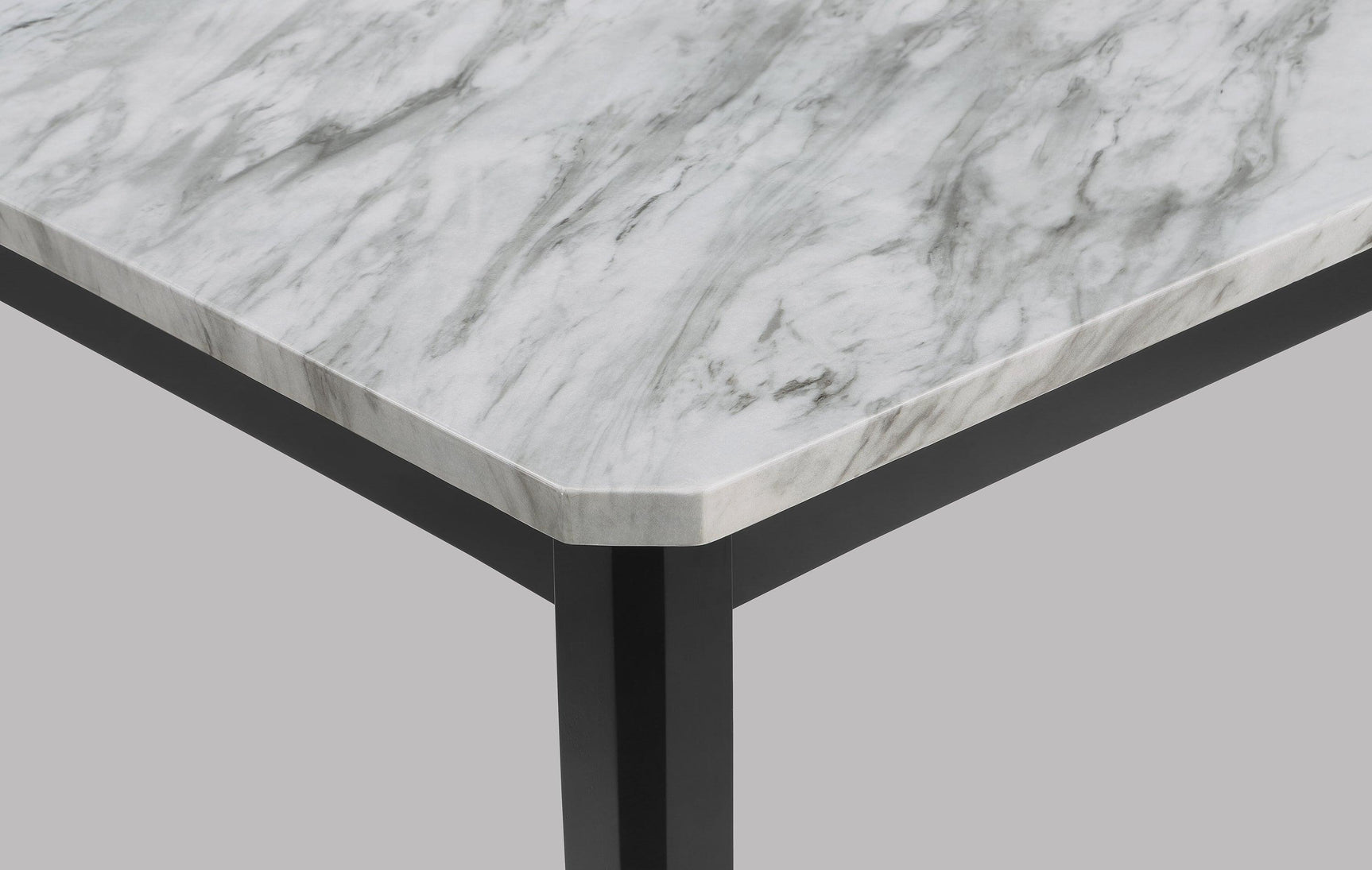 Pascal Gray Marble Faux Modern Wood And Veneers Rectangular Dining Room Set - Ella Furniture