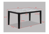 Pascal Gray Marble Faux Modern Wood And Veneers Rectangular Dining Room Set - Ella Furniture