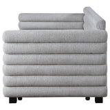 Patricia Boucle Upholstered Twin Day Bed with Trundle Grey 300718 - Ella Furniture