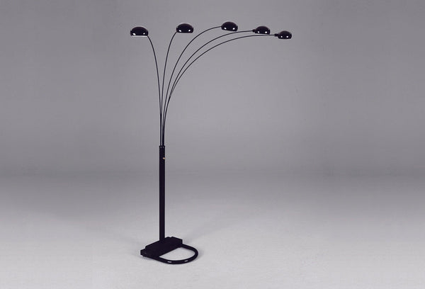 Peacock black Metal Shade Floor Lamp 82"H - Ella Furniture