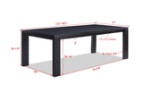Pelham Black/Gray Modern Solid Wood And Veneers Fabric Upholstered Dining Room Set - Ella Furniture