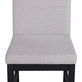 Pelham Black/Gray Modern Solid Wood And Veneers Fabric Upholstered Dining Room Set - Ella Furniture