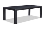 Pelham Black/Gray Modern Solid Wood And Veneers Fabric Upholstered Dining Room Set - Ella Furniture