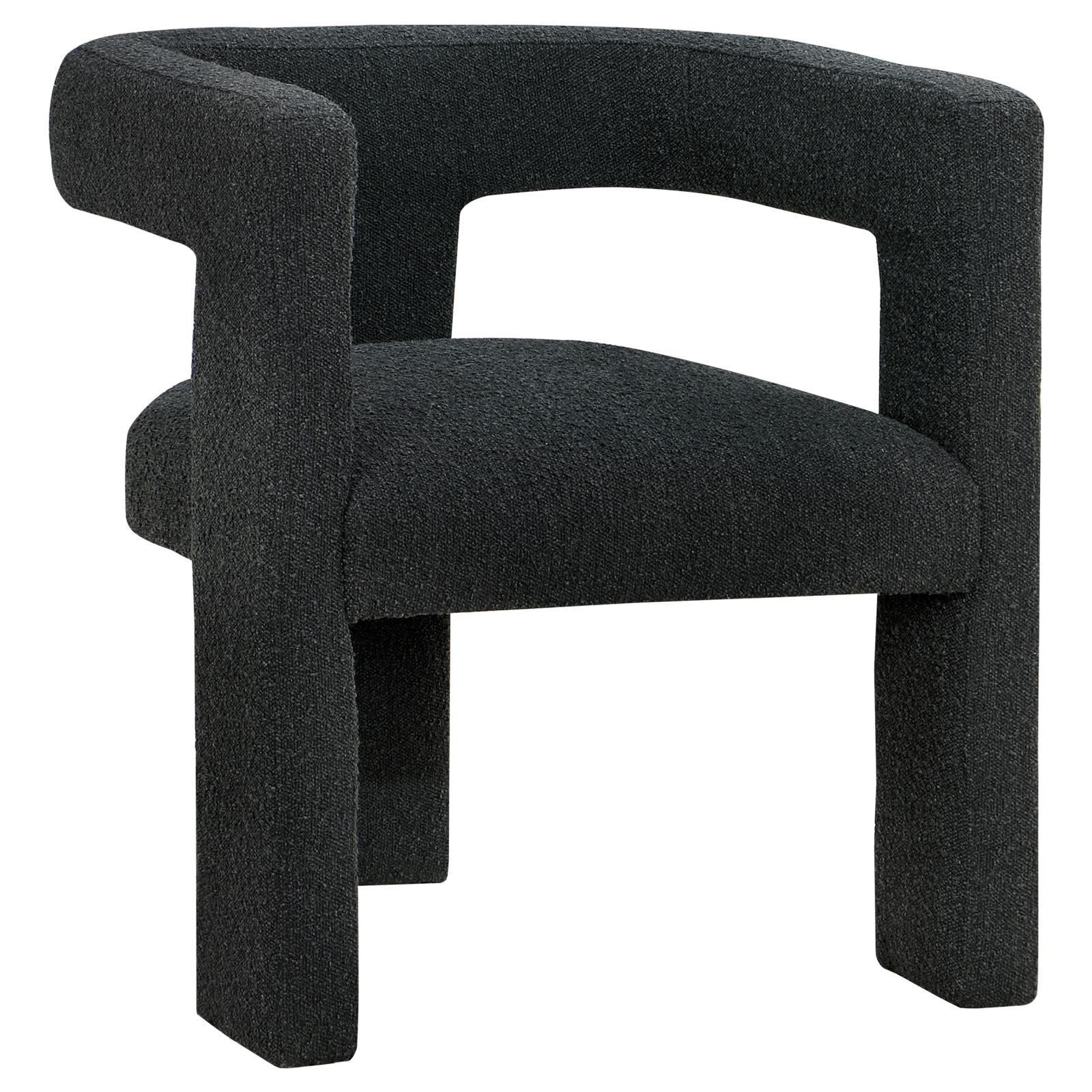 Petra Boucle Upholstered Accent Side Chair Black 902882 - Ella Furniture