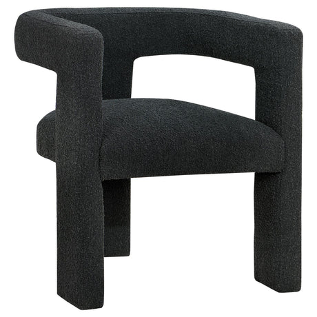 Petra Boucle Upholstered Accent Side Chair Black 902882 - Ella Furniture