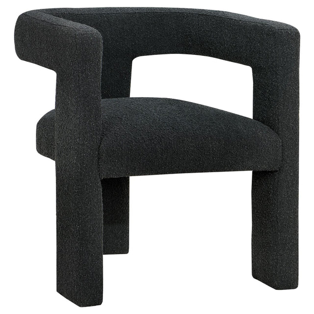 Petra Boucle Upholstered Accent Side Chair Black 902882 - Ella Furniture