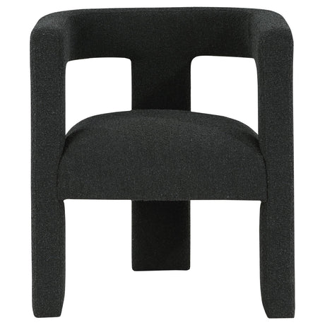 Petra Boucle Upholstered Accent Side Chair Black 902882 - Ella Furniture
