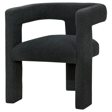 Petra Boucle Upholstered Accent Side Chair Black 902882 - Ella Furniture