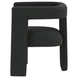 Petra Boucle Upholstered Accent Side Chair Black 902882 - Ella Furniture