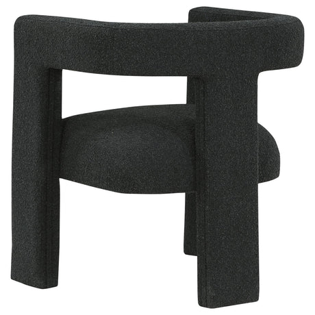 Petra Boucle Upholstered Accent Side Chair Black 902882 - Ella Furniture