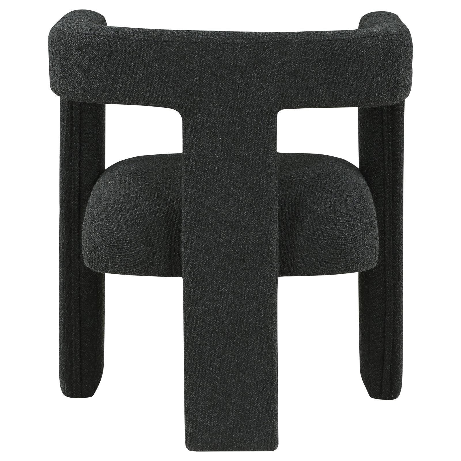 Petra Boucle Upholstered Accent Side Chair Black 902882 - Ella Furniture