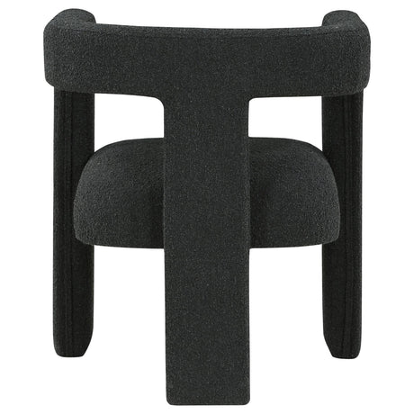 Petra Boucle Upholstered Accent Side Chair Black 902882 - Ella Furniture