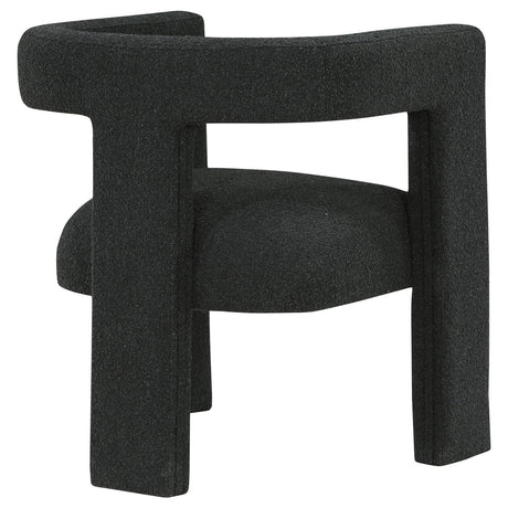 Petra Boucle Upholstered Accent Side Chair Black 902882 - Ella Furniture