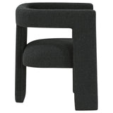 Petra Boucle Upholstered Accent Side Chair Black 902882 - Ella Furniture