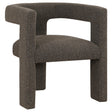 Petra Boucle Upholstered Accent Side Chair Chocolate Brown 902880 - Ella Furniture