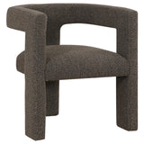 Petra Boucle Upholstered Accent Side Chair Chocolate Brown 902880 - Ella Furniture