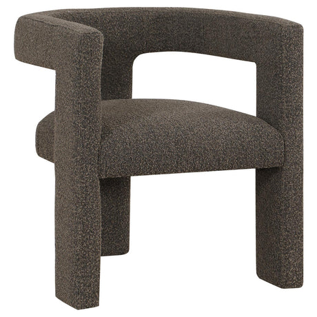 Petra Boucle Upholstered Accent Side Chair Chocolate Brown 902880 - Ella Furniture