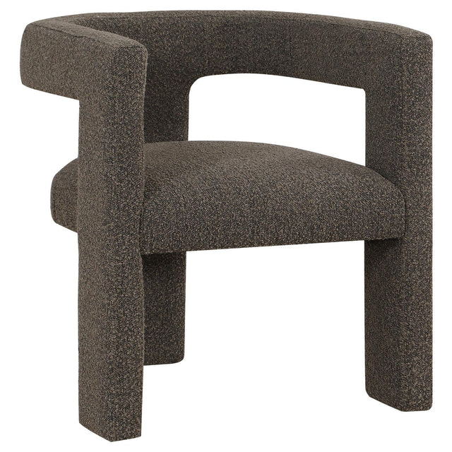 Petra Boucle Upholstered Accent Side Chair Chocolate Brown 902880 - Ella Furniture