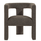 Petra Boucle Upholstered Accent Side Chair Chocolate Brown 902880 - Ella Furniture