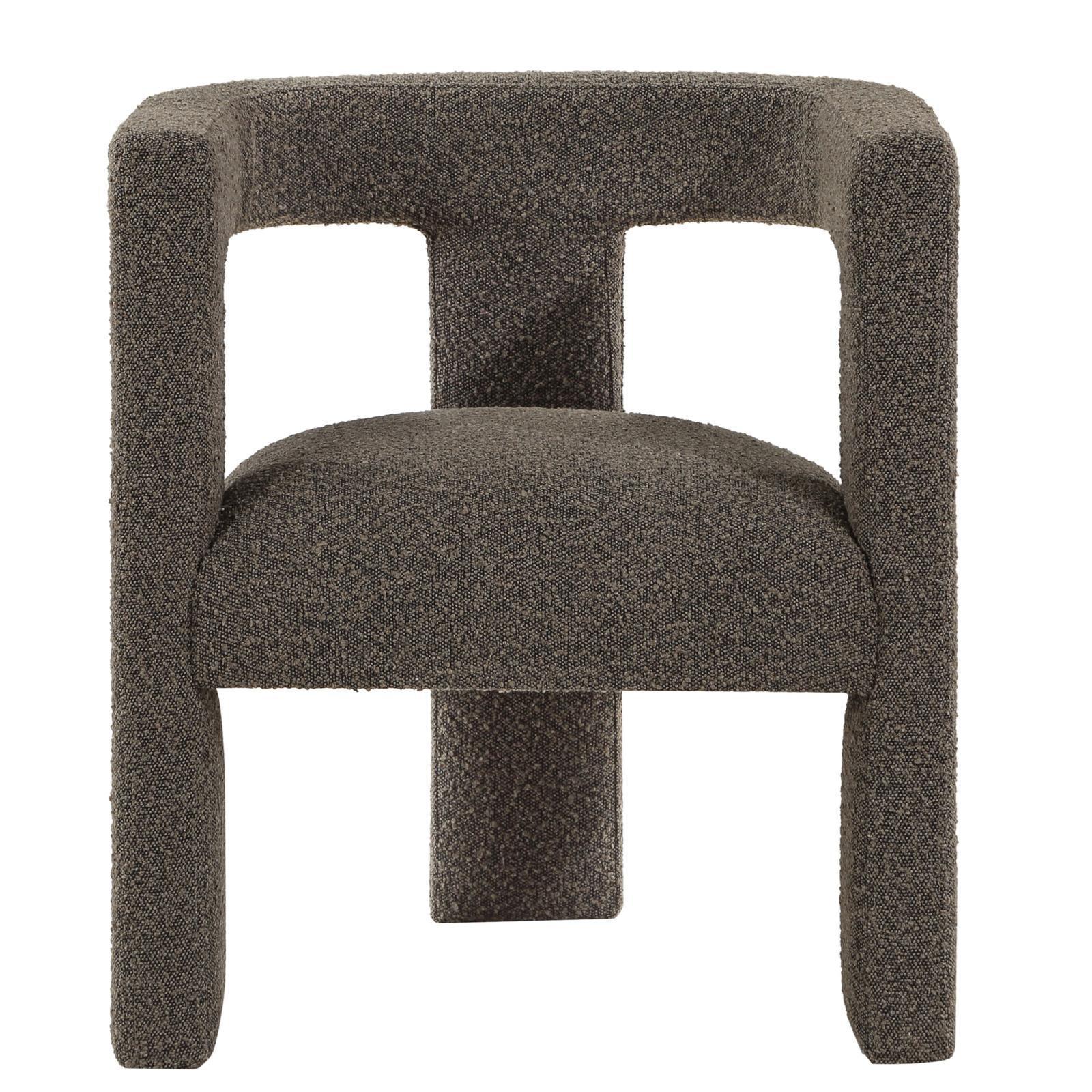 Petra Boucle Upholstered Accent Side Chair Chocolate Brown 902880 - Ella Furniture