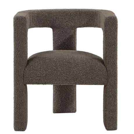 Petra Boucle Upholstered Accent Side Chair Chocolate Brown 902880 - Ella Furniture