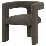 Petra Boucle Upholstered Accent Side Chair Chocolate Brown 902880 - Ella Furniture