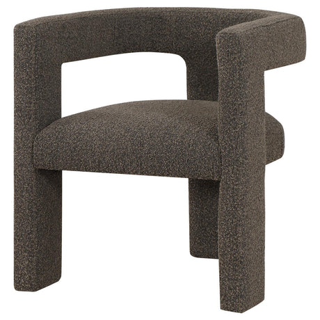 Petra Boucle Upholstered Accent Side Chair Chocolate Brown 902880 - Ella Furniture