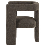 Petra Boucle Upholstered Accent Side Chair Chocolate Brown 902880 - Ella Furniture