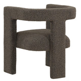 Petra Boucle Upholstered Accent Side Chair Chocolate Brown 902880 - Ella Furniture