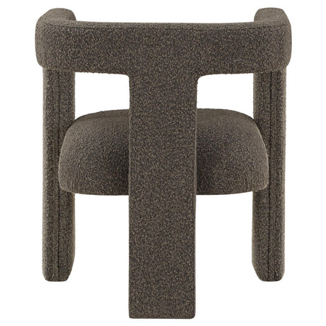 Petra Boucle Upholstered Accent Side Chair Chocolate Brown 902880 - Ella Furniture