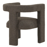 Petra Boucle Upholstered Accent Side Chair Chocolate Brown 902880 - Ella Furniture