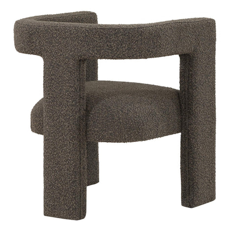 Petra Boucle Upholstered Accent Side Chair Chocolate Brown 902880 - Ella Furniture