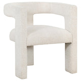 Petra Boucle Upholstered Accent Side Chair White 902881 - Ella Furniture