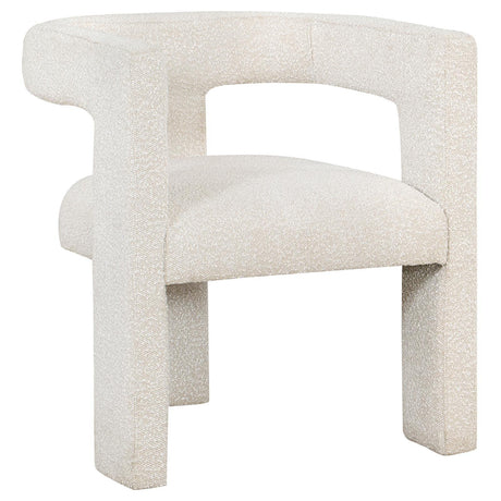 Petra Boucle Upholstered Accent Side Chair White 902881 - Ella Furniture