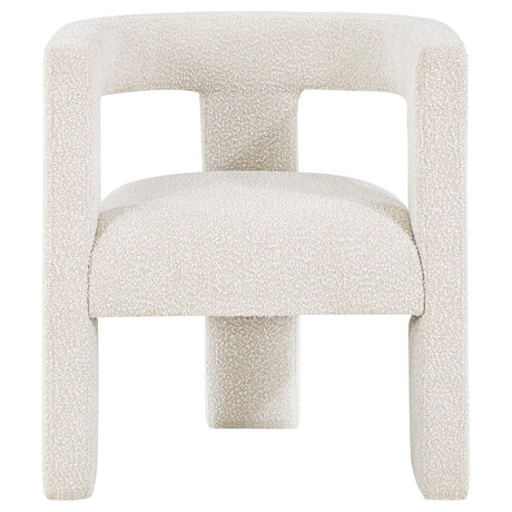 Petra Boucle Upholstered Accent Side Chair White 902881 - Ella Furniture