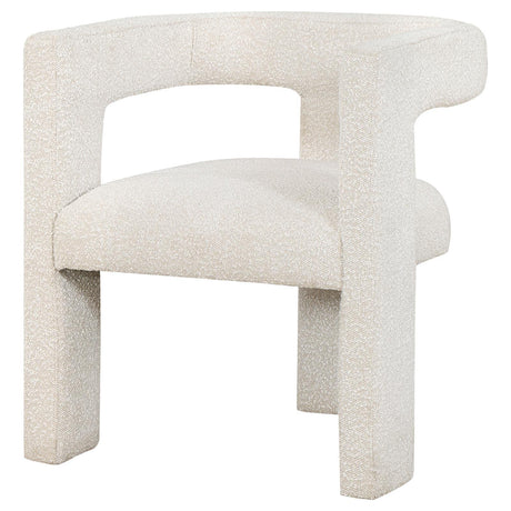Petra Boucle Upholstered Accent Side Chair White 902881 - Ella Furniture
