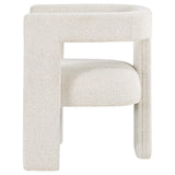 Petra Boucle Upholstered Accent Side Chair White 902881 - Ella Furniture