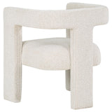 Petra Boucle Upholstered Accent Side Chair White 902881 - Ella Furniture