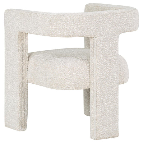 Petra Boucle Upholstered Accent Side Chair White 902881 - Ella Furniture