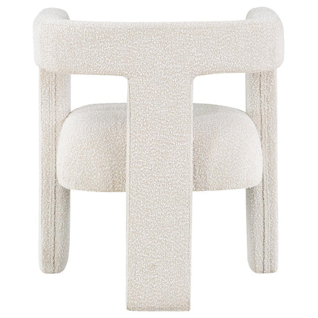Petra Boucle Upholstered Accent Side Chair White 902881 - Ella Furniture