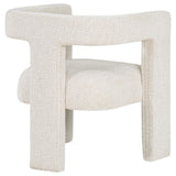 Petra Boucle Upholstered Accent Side Chair White 902881 - Ella Furniture