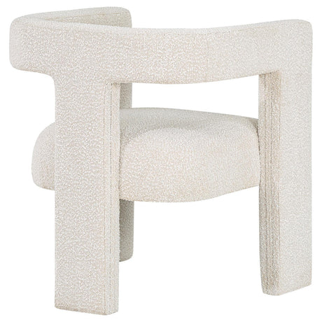Petra Boucle Upholstered Accent Side Chair White 902881 - Ella Furniture