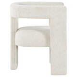Petra Boucle Upholstered Accent Side Chair White 902881 - Ella Furniture