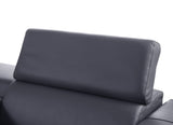 Picasso II 7-Piece Dark Grey Italian Leather Power Reclining Sectional with Storage Console view 7