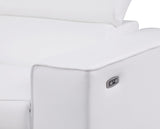 Picasso II 7-Piece White Italian Leather Power Reclining Sectional with Storage Console view 8