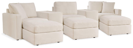 Pillar Oyster Peak 5-Piece Sectional with Ottoman - Ella Furniture