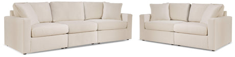 Pillar Oyster Peak Sofa and Loveseat - Ella Furniture