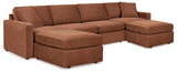 Pillar Spice Peak 4-Piece Sectional with Ottoman - Ella Furniture