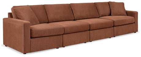 Pillar Spice Peak 4-Piece Sectional with Ottoman - Ella Furniture